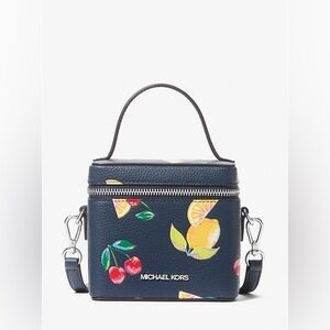 Sandrine Small Sequined Fruit Print Crossbody Bag